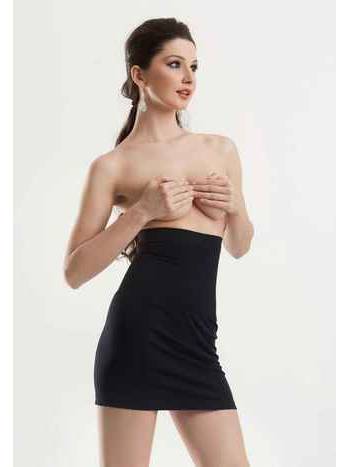 Siyah Kaygan Kumaş Silikonlu Jupon Korse Miss Modinn 1105