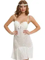 Dantelli Destekli Sütyenli Gecelik NBB 3865