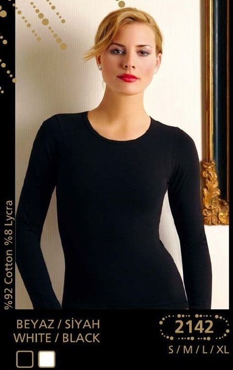 Esnek Tek Parça Uzun Kol Body Anıt 2142 - Siyah