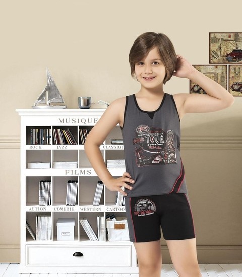 Anıt Dayanıklı Pamuklu Erkek Çocuk Atlet Takımı Anıt 4762 - Görsel 2