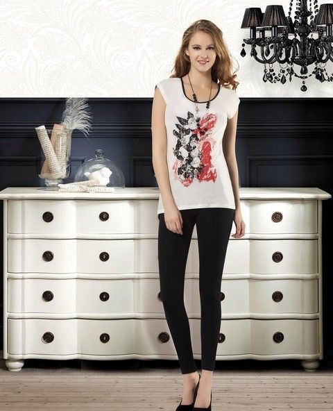 Anıt Yüksek Bel Esnek Dantelli Taytlı Takım Anıt 4472 - Görsel 5