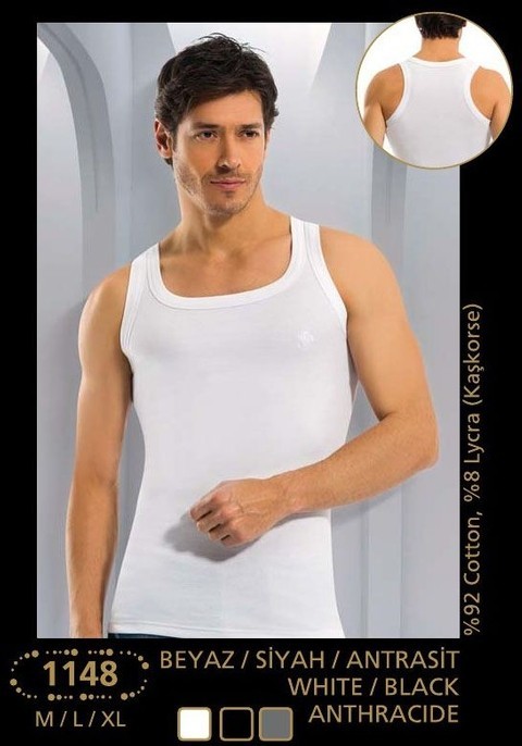 Pamuklu Uzun Boy Kaşkorse Atlet Anıt 1148 - Beyaz