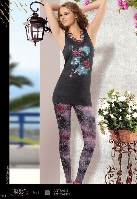 Anıt Yüksek Bel Esnek Tayt Takım Anıt 4455 - Görsel 3