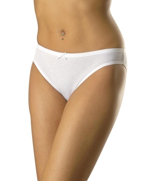 Yüksek Pamuk Oranı Ribana Bikini Külot Anıt 3124 - Beyaz