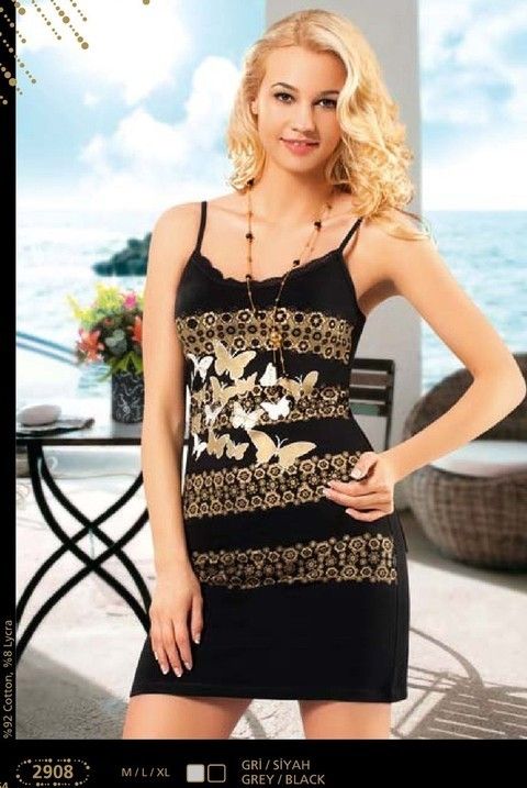 Anıt Nefes Alabilir Pamuklu Kadın Gecelik Anıt 2908 - Görsel 2