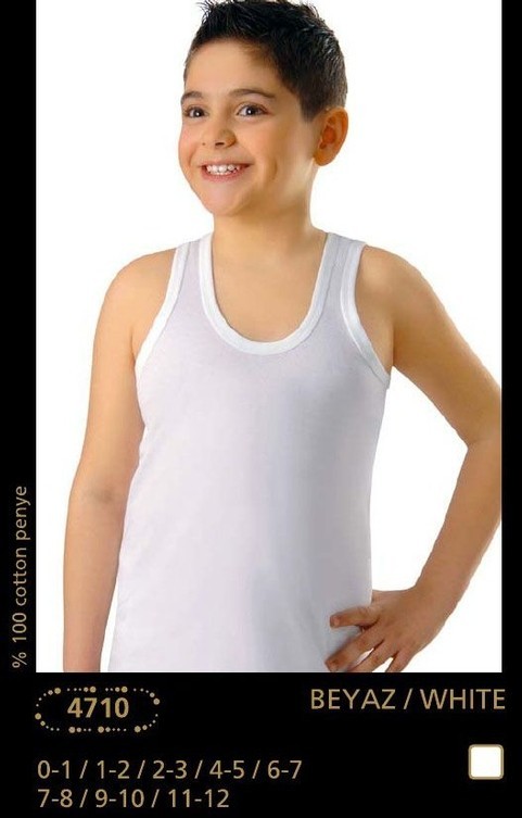 Pamuklu Dayanıklı Çocuk Atlet Anıt 4710 - 2