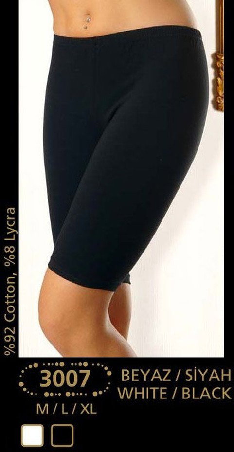 Yüksek Bel Pamuk Elastan Kısa Tayt Anıt 3007 - 2