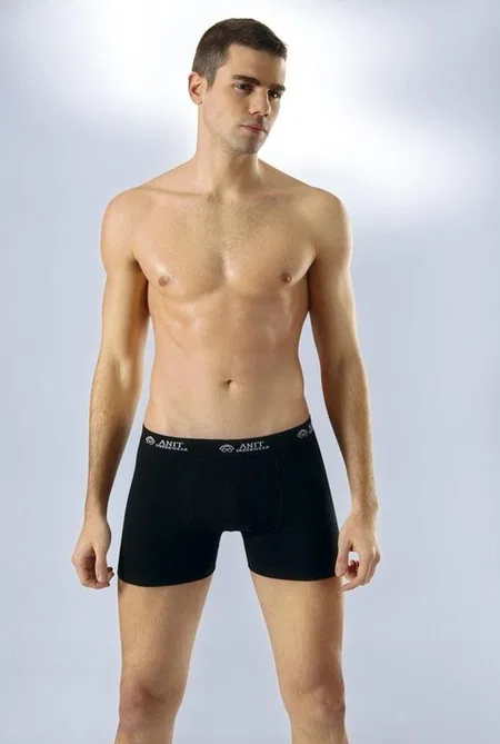 Pamuklu Esnek Bel Licralı Erkek Boxer Anıt 1115 - Siyah
