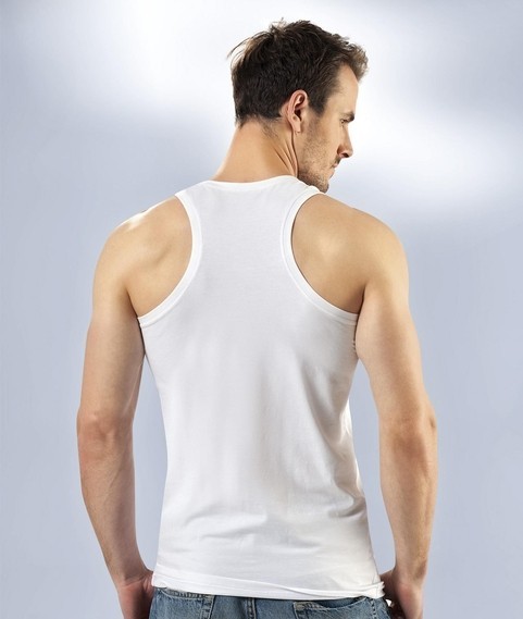 Modal V Yaka Erkek Atlet Siyah Anıt 1201 - Beyaz