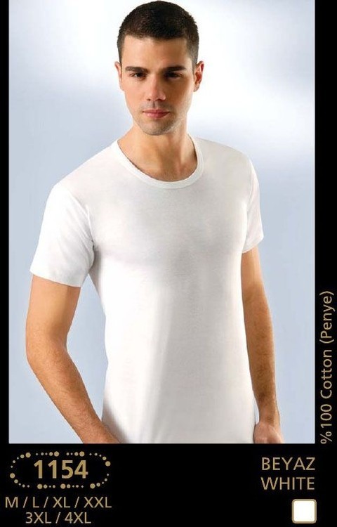 Ribana Pamuklu Bisiklet Yaka Atlet Anıt 1154 - 2