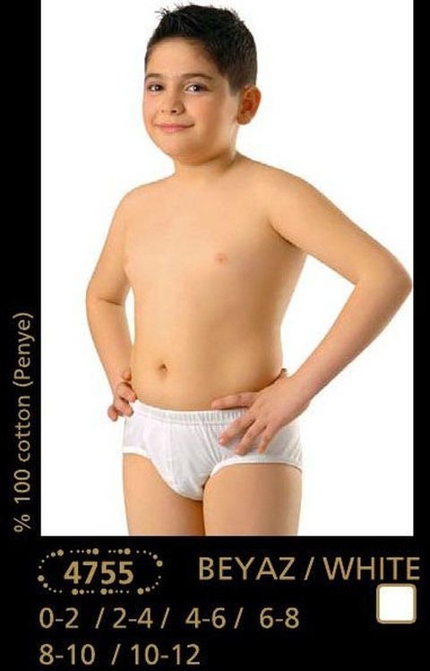 Pamuklu Yumuşak Lastik Erkek Çocuk Külotu Anıt 4755 - 2