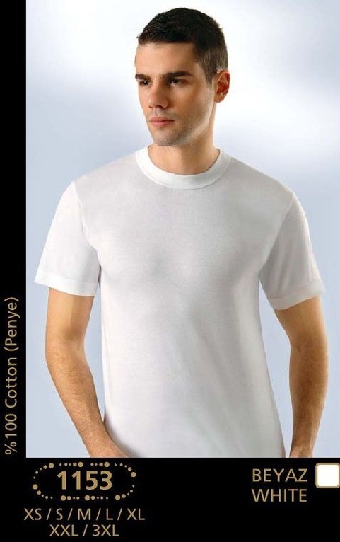 Pamuklu Ribana O Yaka Erkek Atlet Anıt 1153 - 2