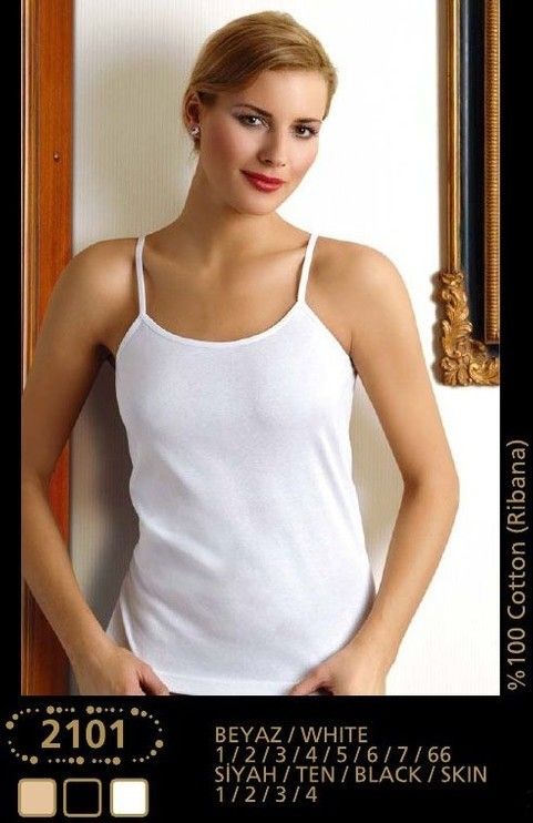 Pamuklu Nefes Alan Asimetrik Askılı Kadın Atlet Anıt 2101 - Beyaz