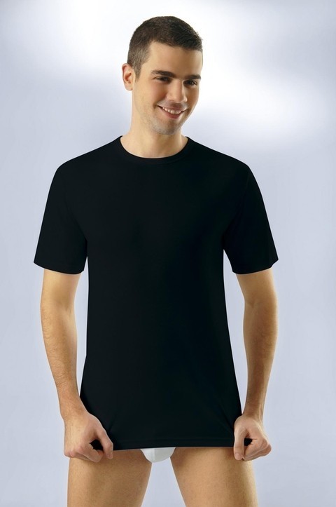 Pamuklu Ribana O Yaka Erkek Atlet Anıt 1107 - Siyah