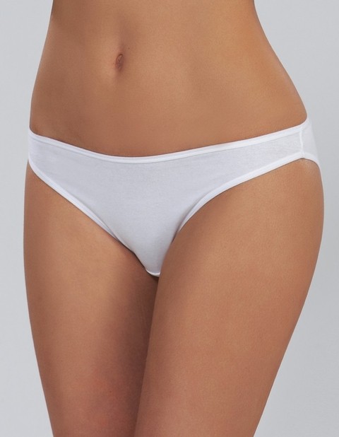 Pamuklu Düz Lastikli Slip Külot 5'li Paket Çift Kaplan 620