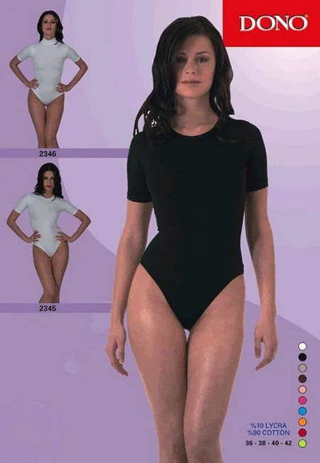 Dono Pamuklu Esnek Kısa Kol Body Dono 2346 - Görsel 2