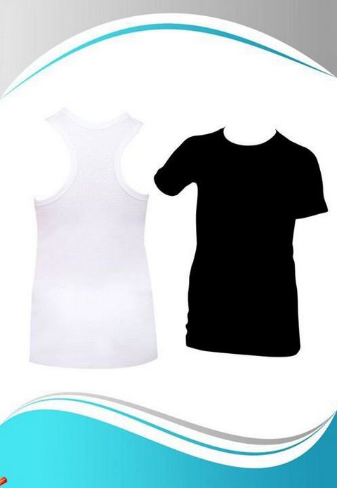 Pamuklu Likra Kesim Erkek Çocuk Atlet Dono 3220 - Siyah