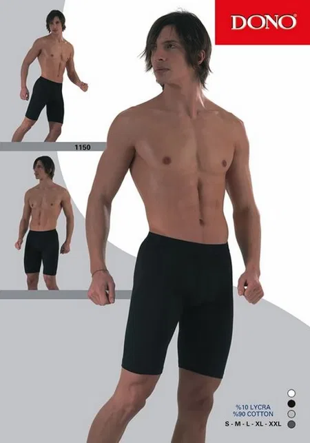 Pamuklu Esnek Bel Uzun Boxer Dono 1150 - Siyah