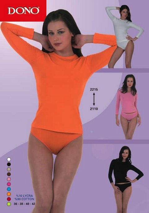 Dono Pamuklu Esnek Uzun Kol Body Dono 2215 - Görsel 3