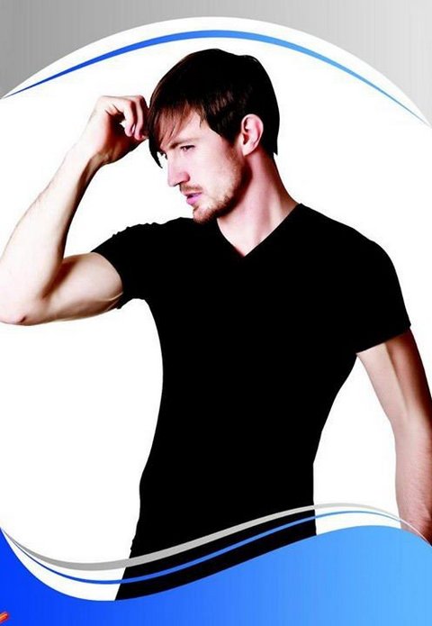 Pamuklu Likralı V Yaka Yarım Kol Atlet Dono 1245 - 2