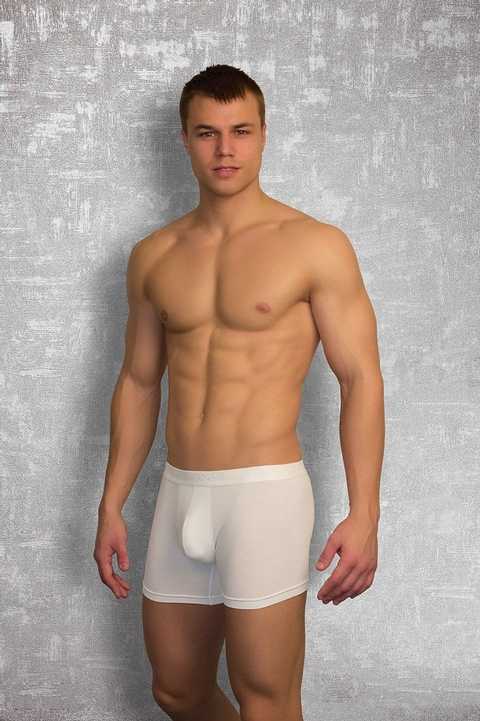 Modal Pamuklu Esnek Bel Boxer Doreanse 1722 - Beyaz