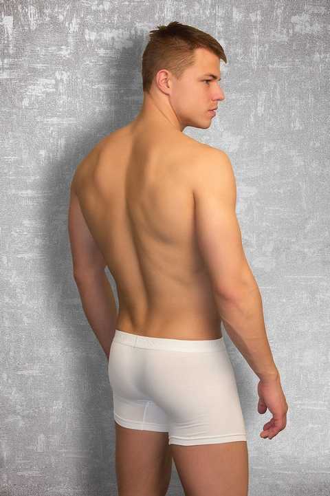 Modal Pamuklu Esnek Bel Boxer Doreanse 1722 - Beyaz