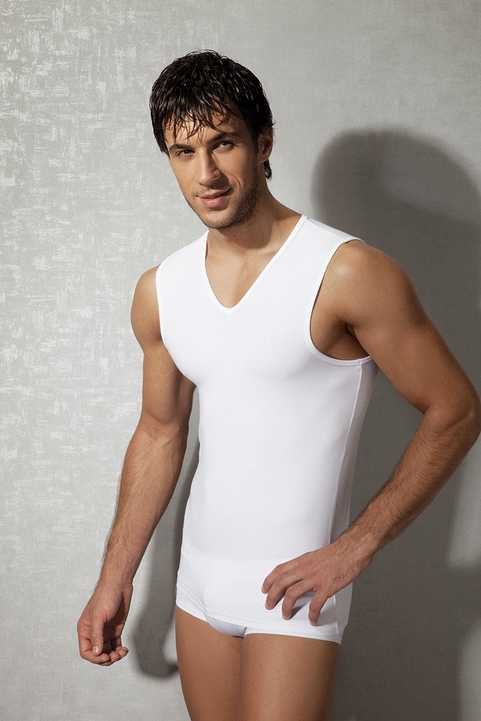 Modal V Yaka Askılı Erkek Atlet Doreanse 2210 - Beyaz