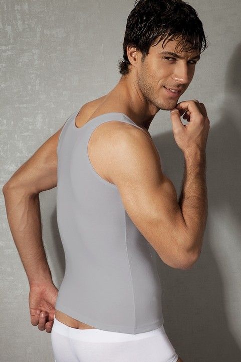 Modal Pamuklu V Yaka Erkek Atlet Doreanse 2255 - Gri