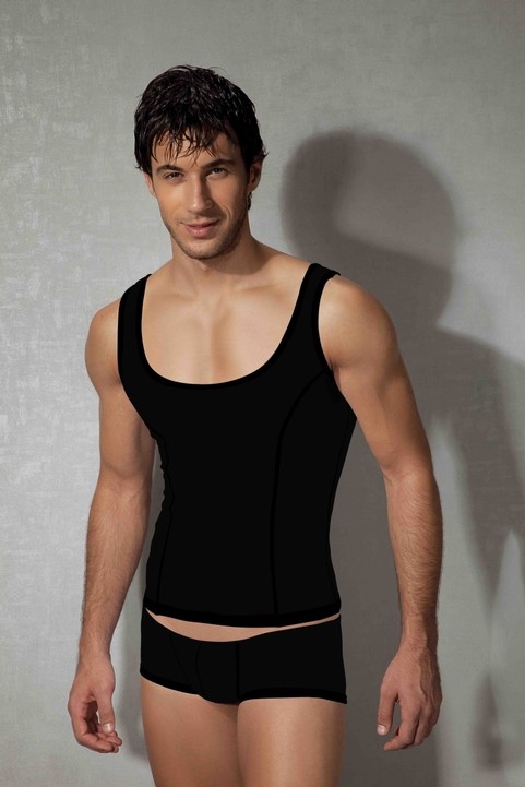 Modal Pamuklu V Yaka Erkek Atlet Doreanse 2255 - Siyah