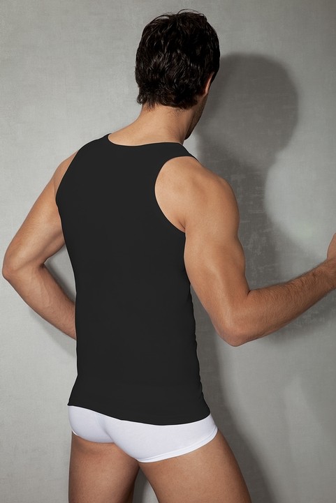 Pamuklu Ribana Kesim Erkek Atlet Doreanse 2005 - Siyah