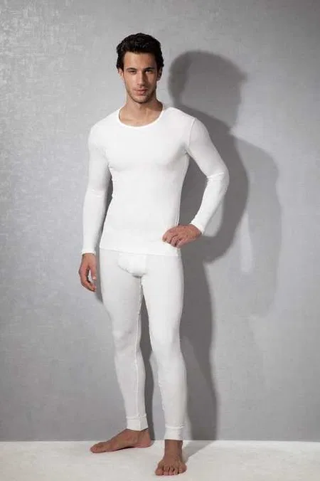 Termal Polyester Likralı Erkek T-Shirt Doreanse 2960 - Ekru