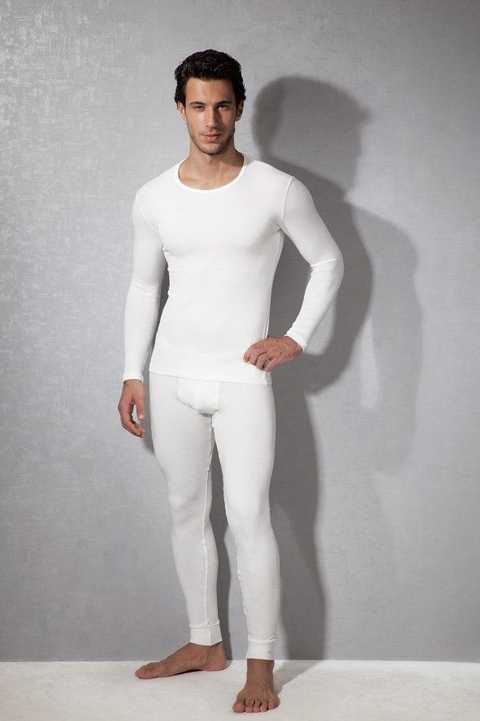 Termal Polyester Likralı Erkek T-Shirt Doreanse 2960 - Ekru