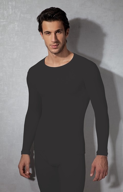 Termal Polyester Likralı Erkek T-Shirt Doreanse 2960 - Siyah