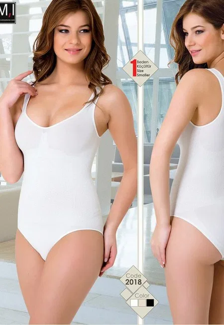 Dikişsiz Yapı ve Kademeli Kompresyon Body Slip Emay 2018 - Beyaz