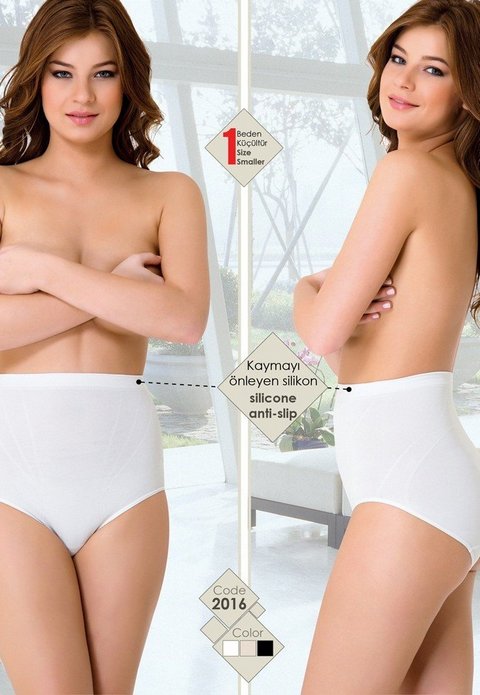 Dikişsiz Yüksek Bel Toparlayıcı Külot Emay 2016 - Beyaz