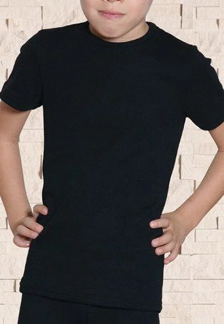 Goldenbay Erkek Kız Çocuk Kısa Kollu İçlik Termal 2539 - Siyah