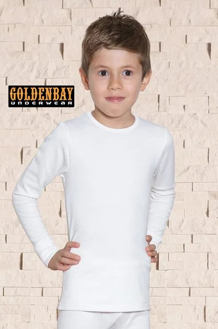 Goldenbay Unisex Çocuk Uzun Kollu İçlik Termal 2536 - Ekru