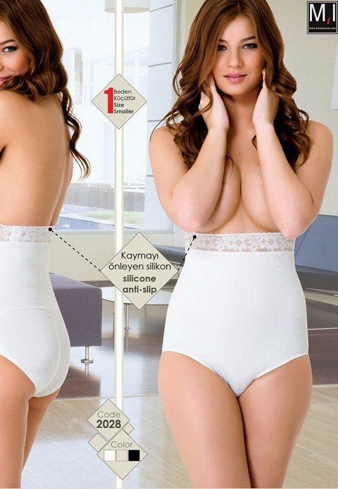 Kaymayı Önleyen Silikon Korse Dikişsiz Emay 2028 - Beyaz