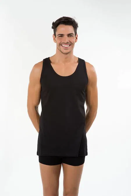 Kom Erkek 2'li Atlet - Henry Askılı 2 li Basic Erkek Atlet - Siyah