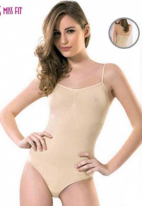 Dikişsiz İnce Askılı Body Polyamid Elastan Miss Fit 1903 - 2