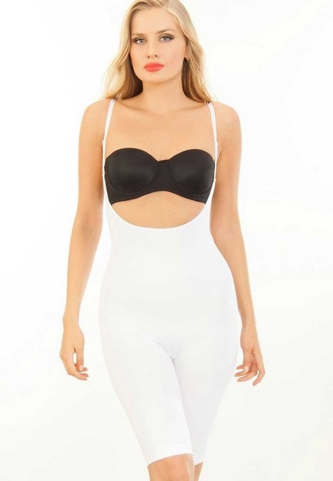 Dikişsiz Göğüssüz Boy Korse Miss Modinn 1145 - Beyaz
