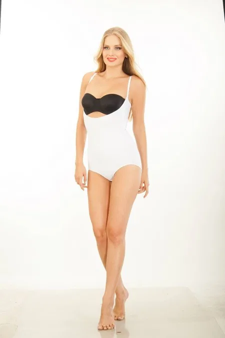 Dikişsiz Kademeli Kompresyon Göğüssüz Body Korse Miss Modinn 1137 - Beyaz