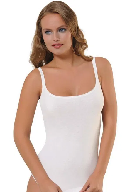 Pamuklu İp Askılı Ribana Atlet NBB 662 - Beyaz