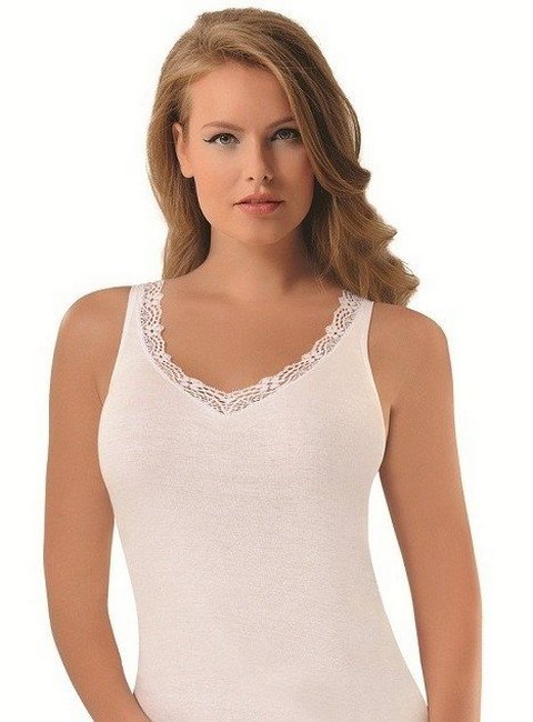 Pamuklu Dantelli Kadın Atlet NBB 678