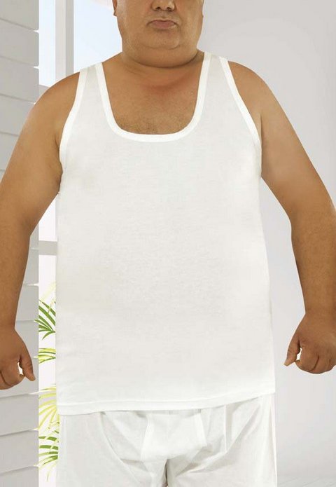 Pamuklu Esnek Erkek Atlet Öztaş 1036 - Beyaz