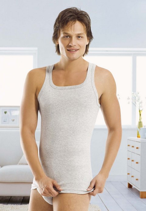 Ribana Pamuklu Kısa Kollu Erkek Atlet Öztaş 1025 - Gri