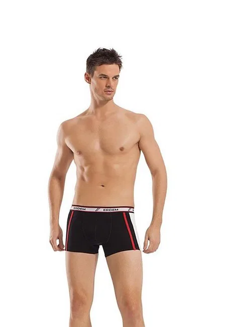 Pamuklu Esnek Bel Boxer Erdem 1432 - Siyah
