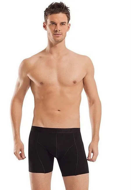 Pamuk Elastan Esnek Bel Klasik Boxer Erdem 1445 - Siyah