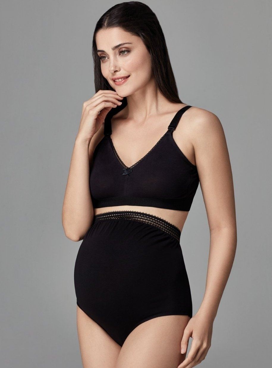 Pamuklu Karın Altı Destekli Hamile Külot Dagi 5001 - Siyah