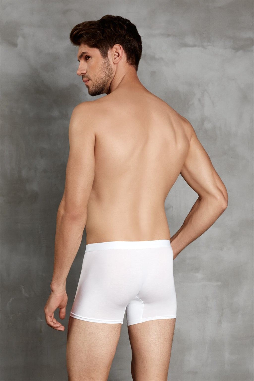 Pamuklu Esnek Bel Lastiği Boxer Doreanse 1500 - Beyaz